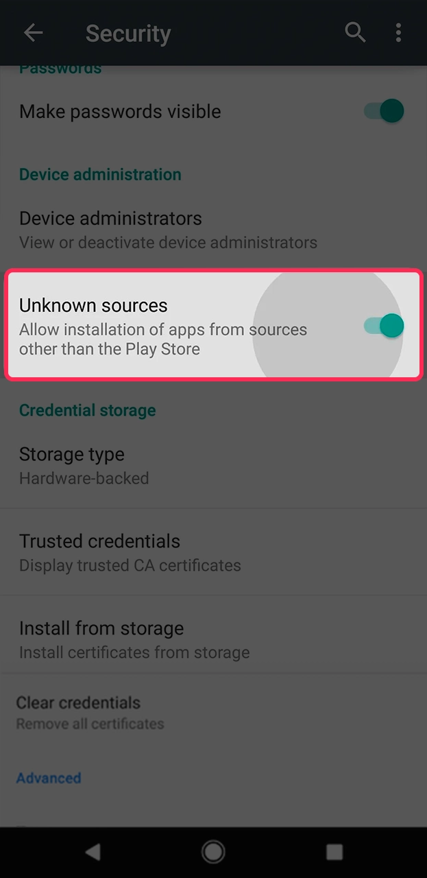 Enabling permissions for DBbet app installation on mobile.