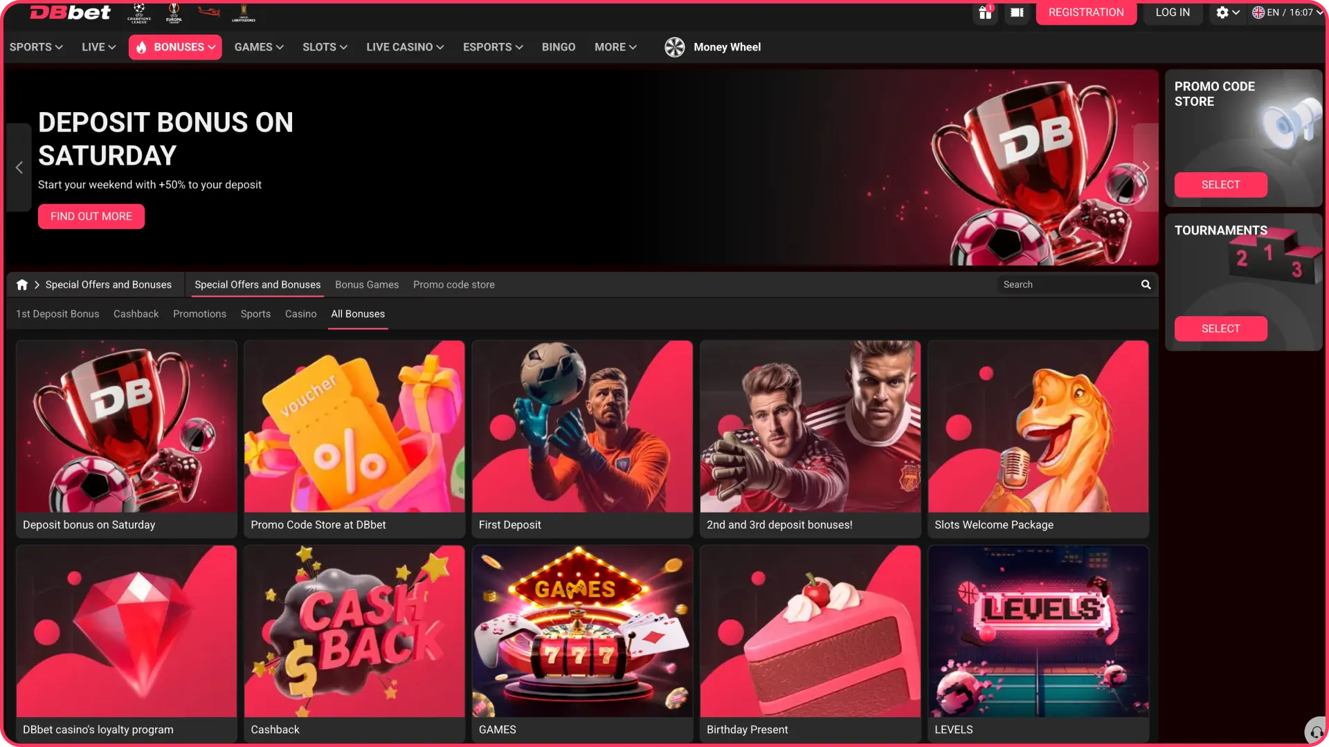 Claim all the bonuses available at DBbet platform.