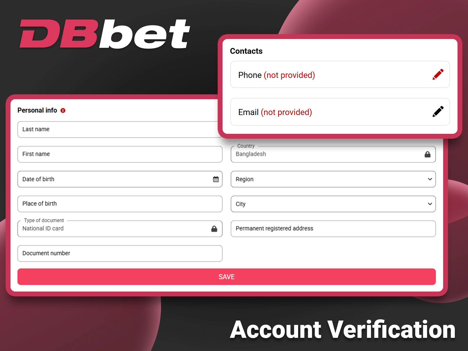Identity verification process for secure withdrawals from DBbet.